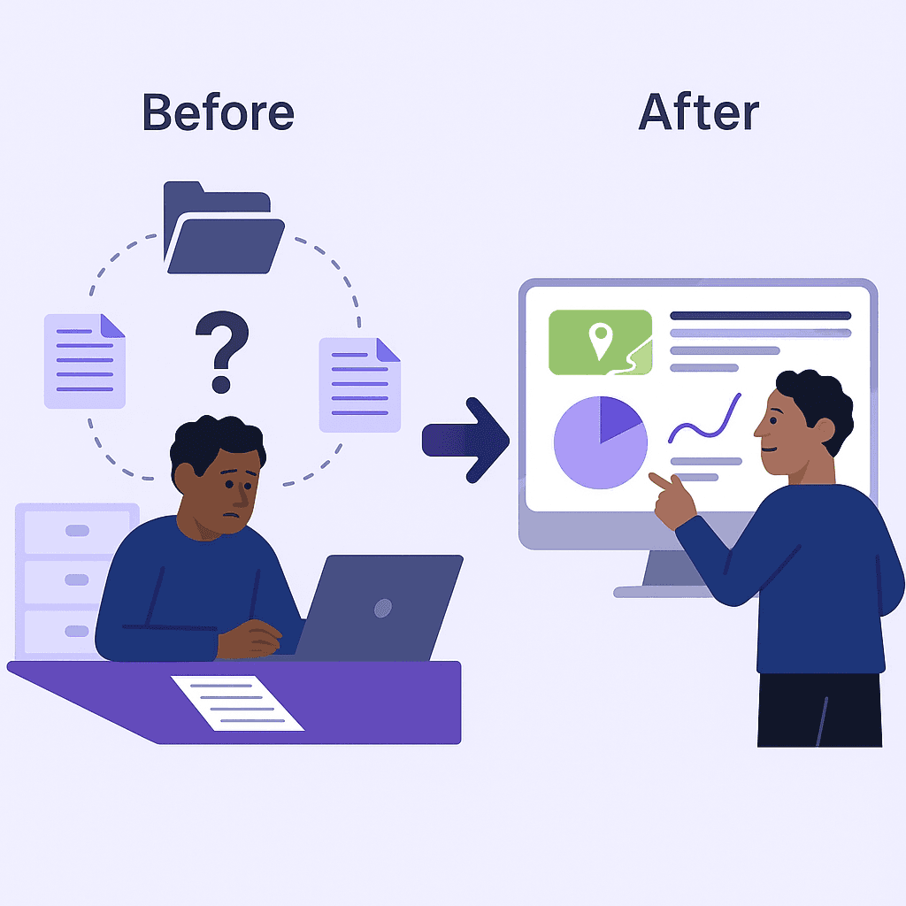 A diagram illustrating how HeyQL converts a natural language question into a data visualization.